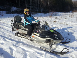 Di-on-a-snowmobile